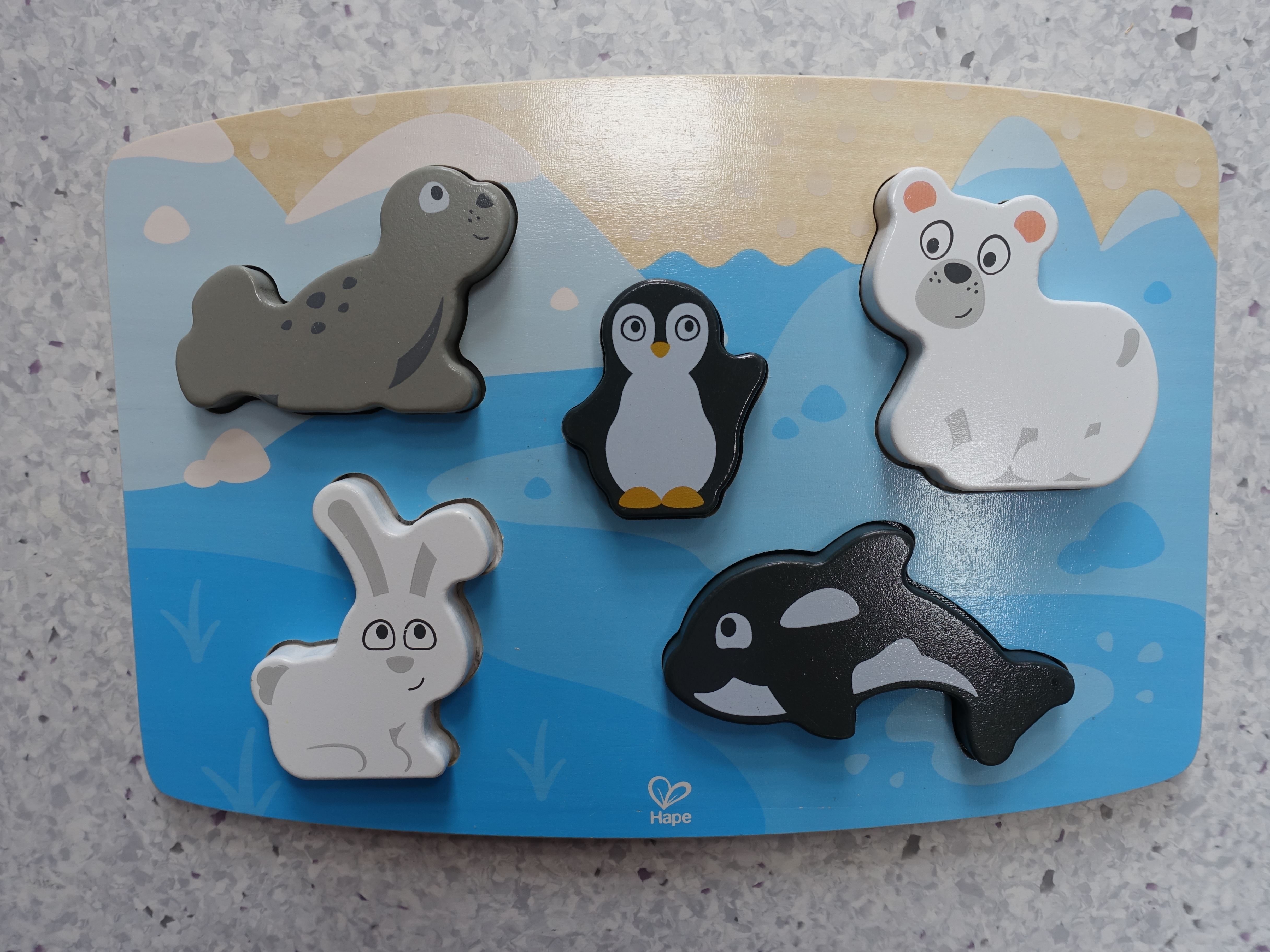 極地動物觸感拼圖